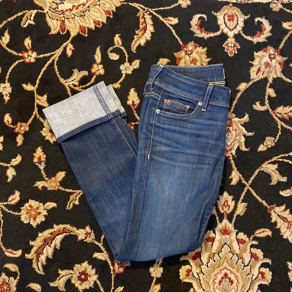 Hudson “Crop Ginny”, Women’s Jeans, Stretch, “Straight With Cuff”, Size 26